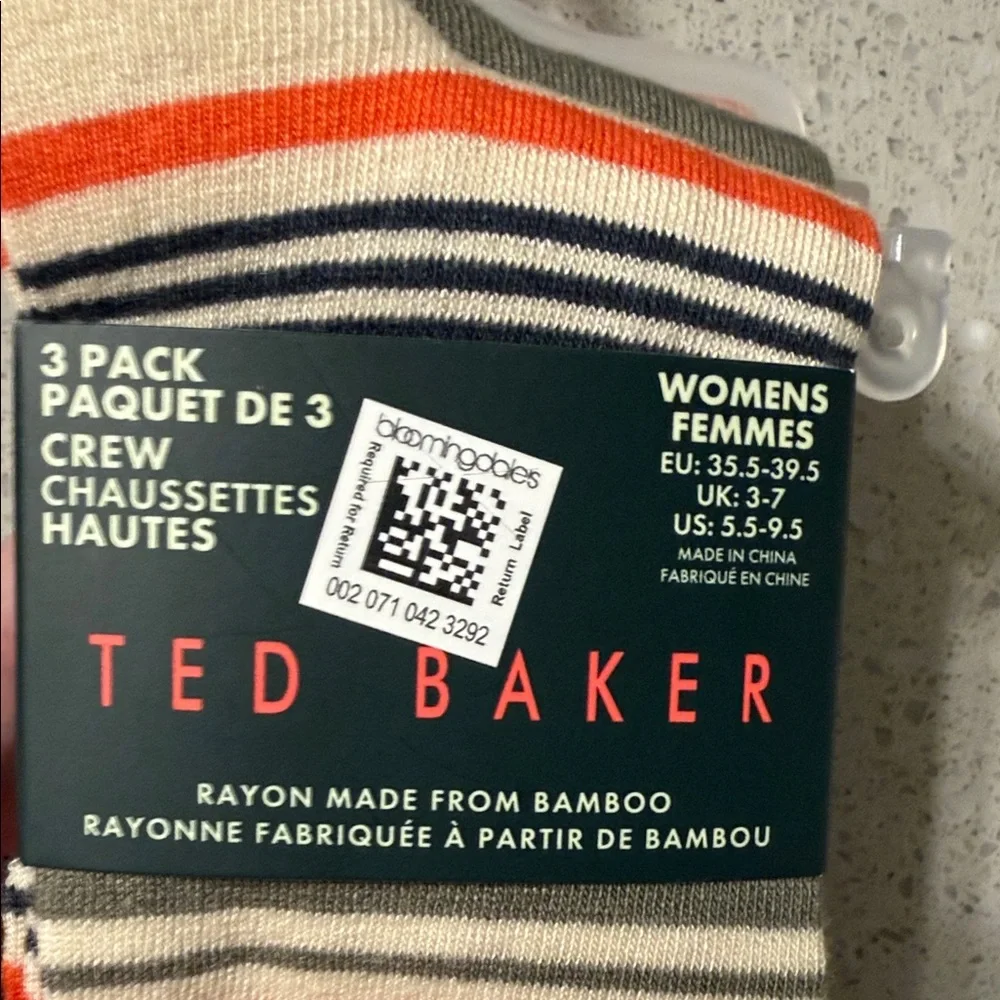 Ted Baker Women's Dress Crew Socks - Pack of 3 Pairs